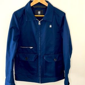 Heavy Twill Utility Worker Jacket - G-Star RAW - Navy - 65% poly 35% Ctn- Medium
